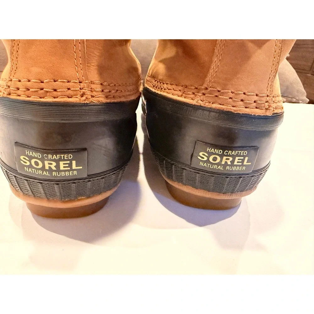 Sorel Cheyanne II Waterproof Duck Boots Mens NM2575-224 Brown Black Leather